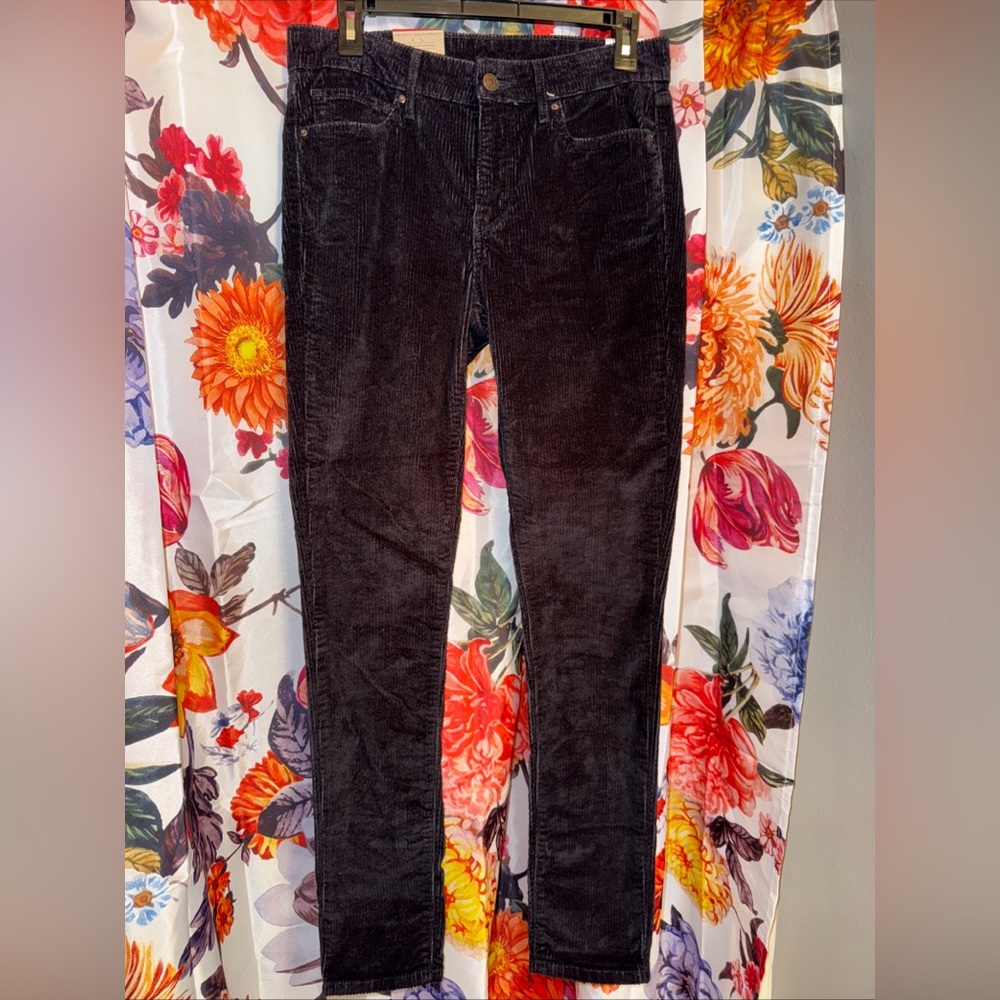Levi's Women’s Black Corduroy 711 Skinny Irregular Pants NWT